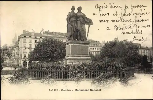 Ak Genève Genf Schweiz, Monument National