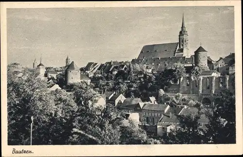 Ak Bautzen in der Oberlausitz, Blick nach Nikolaikirche, Stadt