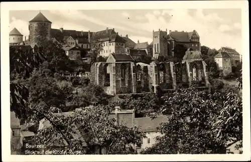 Ak Bautzen in der Oberlausitz, Blick auf die Nikolairuine