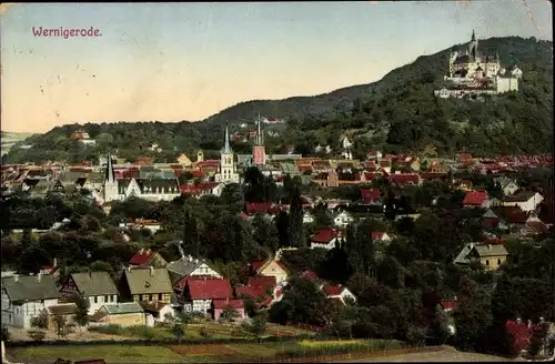 Ak Wernigerode am Harz, Gesamtansicht