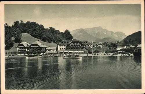 Ak Schönau am Königssee Oberbayern, Hotel Schiffmeister am Königssee