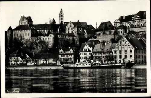 Ak Meersburg im Bodenseekreis Baden Württemberg, Dampfschiff Stadt Konstanz, Panorama