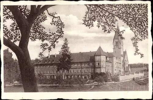 Ak Hirschfeld in Sachsen, St. Ludwig, Benediktier Missionsseminar