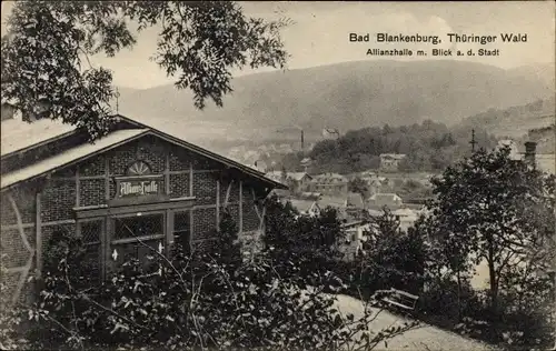 Ak Bad Blankenburg, Thüringer Wald, Allianzhalle, Berge