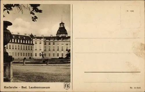 Ak Karlsruhe in Baden, Bad. Landesmuseum