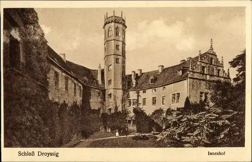 Ak Droyßig im Burgenlandkreis, Schloss, Innenhof
