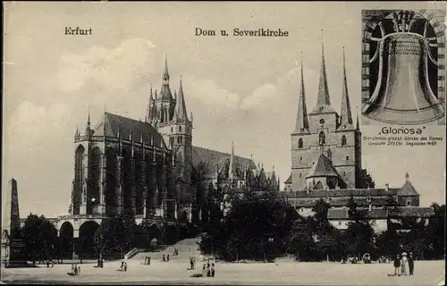 Ak Erfurt in Thüringen, Dom und Severikirche, Gloriosa