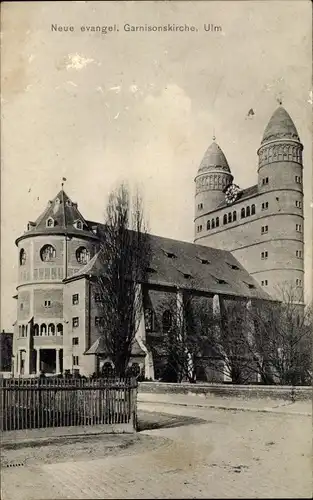 Ak Ulm an der Donau, neue ev. Garnisonskirche