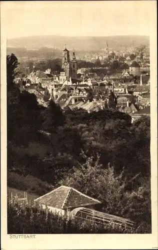 Ak Stuttgart in Württemberg, Blick zur Stadt