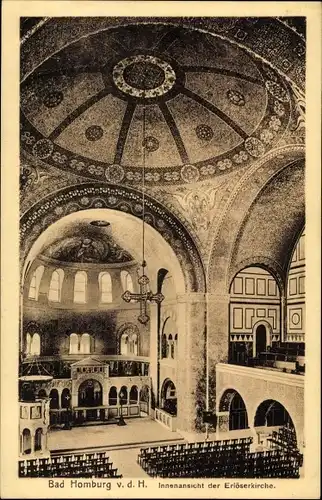 Ak Bad Homburg vor der Höhe, Innenansicht der Erlöserkirche