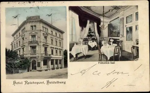 Ak Heidelberg am Neckar, Hotel Reichspost, Frühstückssaal