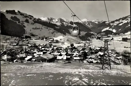 Ak Zweisimmen Kanton Bern, Gondelbahn Zweisimmen Rinderberg