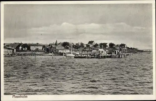 Ak Maasholm an der Schlei, Blick auf den Ort