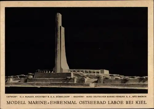 Ak Ostseebad Laboe, Modell Marine Ehrenmal