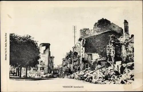 Ak Verdun Meuse, apres le bombardement, Kriegszerstörung 1. WK