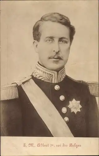 Ak Albert I., König von Belgien, Portrait