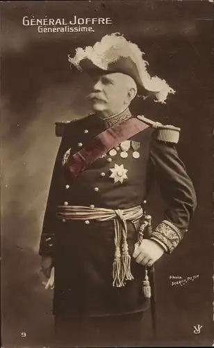 Ak General Joffre, Portrait in Uniform, Heerführer