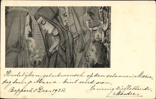 Künstler Ak Toorop, J., Fragment uit 't Offer No. I, Gebet