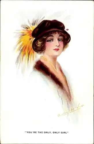 Künstler Ak Heckscher, P., Portrait einer Frau, You're the only, only Girl