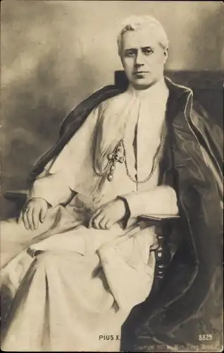 Ak Papst Pius X., Giuseppe Melchiorre Sarto, Sitzportrait, RPH 8829