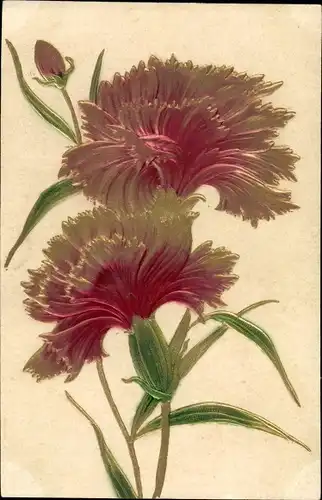 Präge Ak Blühende Blume