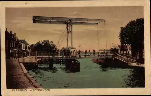 Ak Waddinxveen Südholland, Klapbrug