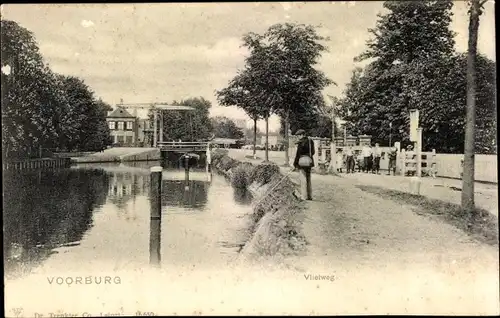 Ak Voorburg Südholland, Vlietweg