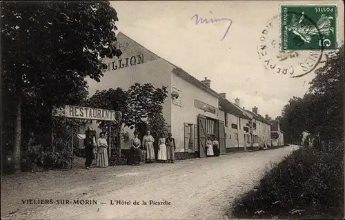 Ak Villiers sur Morin Seine et Marne, L'Hotel de la Picardie