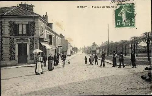 Ak Moissy Cramayel Seine et Marne, Avenue de Cramayel