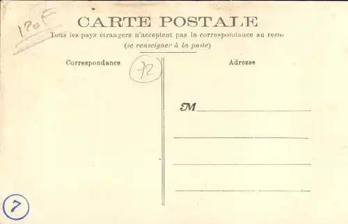 Ak Mamers Sarthe, Rue de la Poste, Hotel