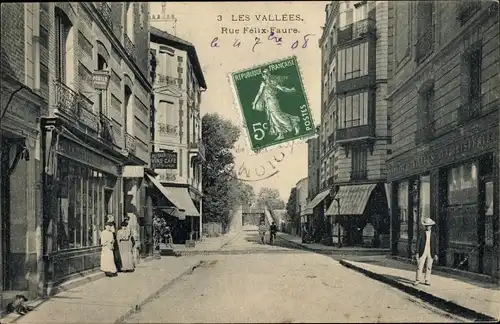 Ak Les Vallées Hauts de Seine, Rue Felix Faure