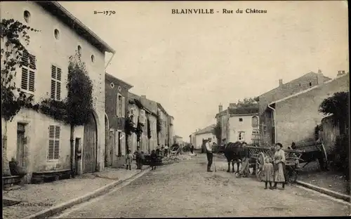 Ak Blainville Seine Maritime, Rue du Château