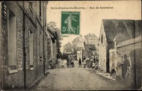 Ak Saint Etienne du Rouvray Seine Maritime, Rue de Couronne