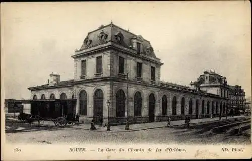 Ak Rouen Seine Maritime, Bahnhof