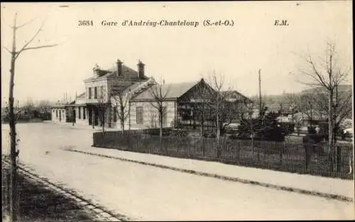 Ak Conflans Andrésy Yvelines, Blick zum Bahnhof