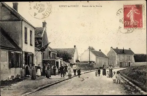 Ak Civry-la-Forêt Yvelines, Route de la Mairie