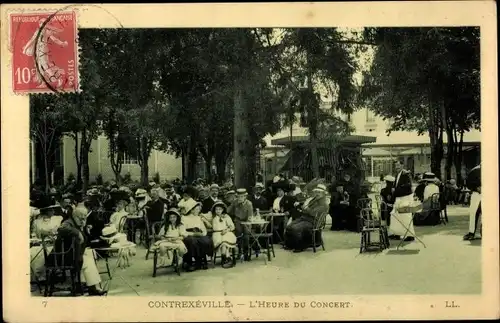 Ak Contrexéville Lothringen Vosges, L'Heure du Concert, Konzertbesucher, Park