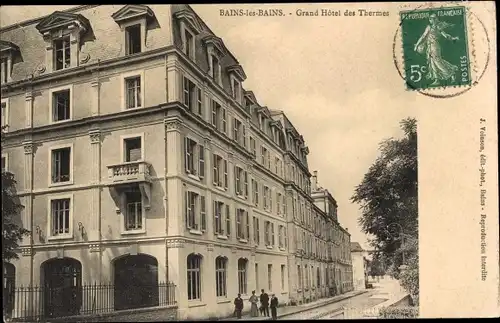 Ak Bains les Bains Vosges, Grand Hotel des Thermes, Aussenansicht