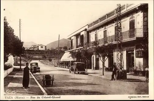 Ak Taza Marokko, Rue du Colonel Giraud