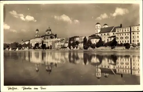 Ak Passau in Niederbayern, Partie am Inn, Uferansicht