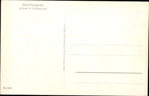 Ak Berchtesgaden in Oberbayern, Salzsee im Salzbergwerk, Bootsleute
