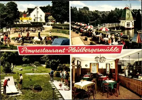 Ak Haan Nordrhein Westfalen, Heidberger Mühle, Ponyrestaurant, Minigolf