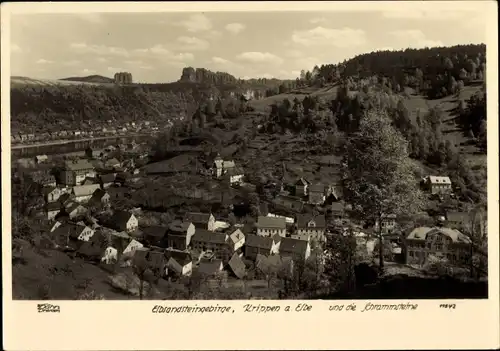 Ak Krippen Bad Schandau Sächsische Schweiz, Elbsandsteingebirge, Schrammsteine