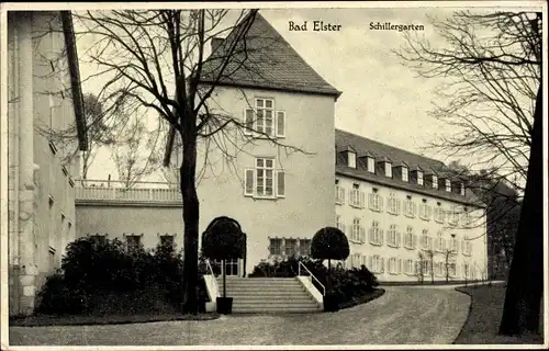 Ak Bad Elster im Vogtland, Schillergarten, Schloss