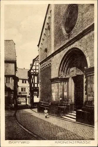 Ak Boppard, Blick in die Krünenstraße, Mädchen