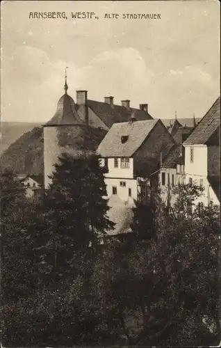 Ak Arnsberg im Sauerland Westfalen, alte Stadtmauer