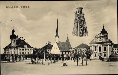 Ak Altötting in Oberbayern, Kirche, Gnadenbild Mutter Maria