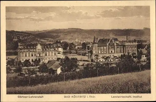 Ak Bad Köstritz an der Weißen Elster Thüringen, Gärtner Lehranstalt, Landwirtschaftliches Institut