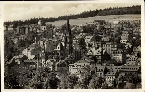 Ak Annaberg Buchholz Erzgebirge, Blick über die Dächer der Stadt