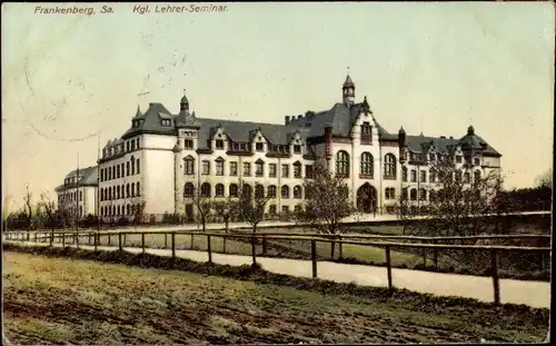 Ak Frankenberg an der Zschopau, Blick zum königlichen Lehrer Seminar